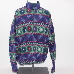 Vintage/Retro Columbia Half Zip Fleece Aztec Desig